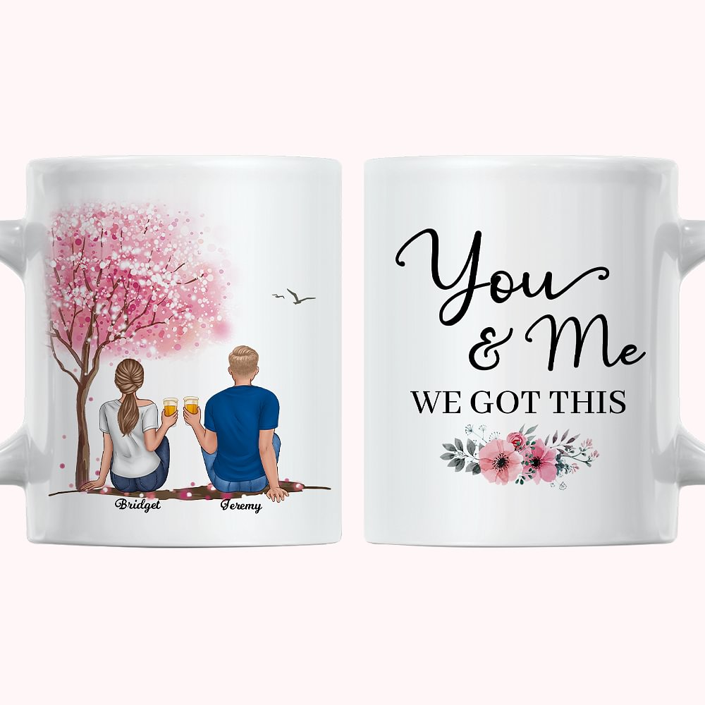 Personnalisé vous et moi nous avons ce cadeau d'anniversaire de tasse en céramique blanche de couple