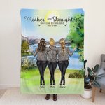 Personalized Mother and Daughter Best Friend Forever from the Heart Blanket Mother's Day Thanksgiving Day Memorial Gift