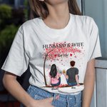 T-shirt personnalisé Mari et femme Love Tree Travel Partners Saint Valentin Sport