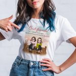 Personalizado Best Friend Forever Never Apart Puente de madera Bebida Pájaro Camiseta Regalo para Best Friend Viaje