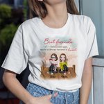 Personalizado Best Friend Forever Never Apart Puente de madera Bebida Pájaro Camiseta Regalo para Best Friend Viaje