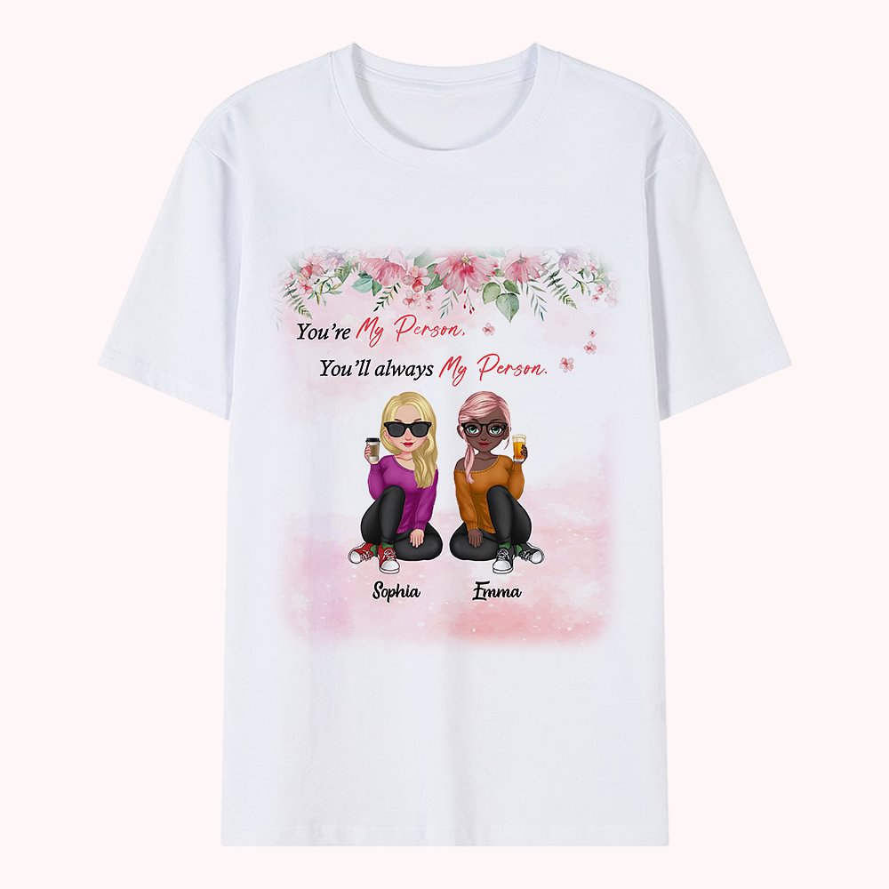 T-shirt personnalisé Life is Better with Besties Bouquet Drinks T-shirt Gift for Besties Friendship Gift