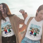 Personalised Besties Sitting On The Wooden Bridge You're My Person T-shirt Gift for Best Friend Travel Happy Birthday Gift