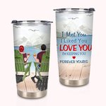 Gepersonaliseerde I'm Keeping You Forever Yours Iceberg Bekijk dit paar op stoelen 20oz Tumbler Couple Gift dagelijks gebruik