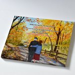 Personalised Lives Together Old Couple Maple Leaves Poster Frameless Painting Valentine's Day Birthday Wall Decor