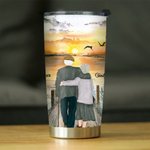 Personalised I Love You I Met You Sunset Old Couple 20oz Tumbler for Hot and Cold Drinks Anniversary Birthday Gift for Couples
