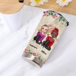 Personalized Besties Flowers Decoration Cheers 20oz Tumbler Gift for Besties Best Friend Gift Friendship Gift