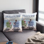 Henkilökohtainen aviomies ja vaimo Travel Partners for Life Luonto Loma heittää tyynyn kansi syntymäpäivälahja sohva sisustus