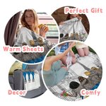 Personalized Mother And Daughter Best Friend in the World Go Shopping Skin Friendly Blanket Mother's Day Woman's Day Gift