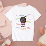 Personalisiertes T-Shirt mit verschiedenen Grüßen für den Schulanfang, Mädchen, Junge, Kind, Abschlussgeschenk