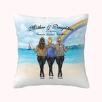 Personalized Mother and Daughter Forever Linked Together Throw Pillow Cover Mother's Day Gift Bedroom Decor