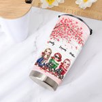 Personalised Besties Sitting Under Tree Flowers Drink 20oz Tumbler Gift for Best Friend for Hot and Cold Drinks