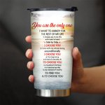 Personalised You Are the Only One Sunset Seagull Couple 20oz Tumbler for Hot and Cold Drinks Valentine's Day Christmas Gift