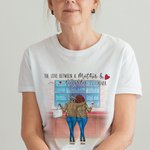 Personifierad One and Only Best Mom Daughter Medföljande Shopping Wine Glasses T-shirt Mors dag Basic T-Shirt