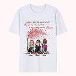 Camiseta personalizada Besties Side By Side Cheers Sitting Under Tree Best Friend Gift Friendship Gift