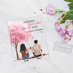 Personalizado Pareja Sentados Bajo el Árbol Flor Molesto Entre Sí Acrílico Placa Novia Regalos Casa Decoraciones