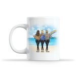 Personalized Like Mother Like Daughter Rainbow White Ceramic Mug for Mom Gifts for Daughter C-type Handle