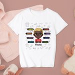 Personalized Girl Boy Headshot Tag Wall Sign Childlike Elements Kid T-shirt School Season  Daily Wear