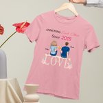 Personalised Together Since This Couple on Chairs Love Each Other T-shirt Birthday Sport