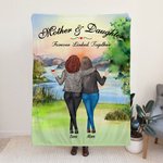 Personalisierte Mutter und Tochter für immer miteinander verbunden Decke Muttertag Thanksgiving Day Geschenk