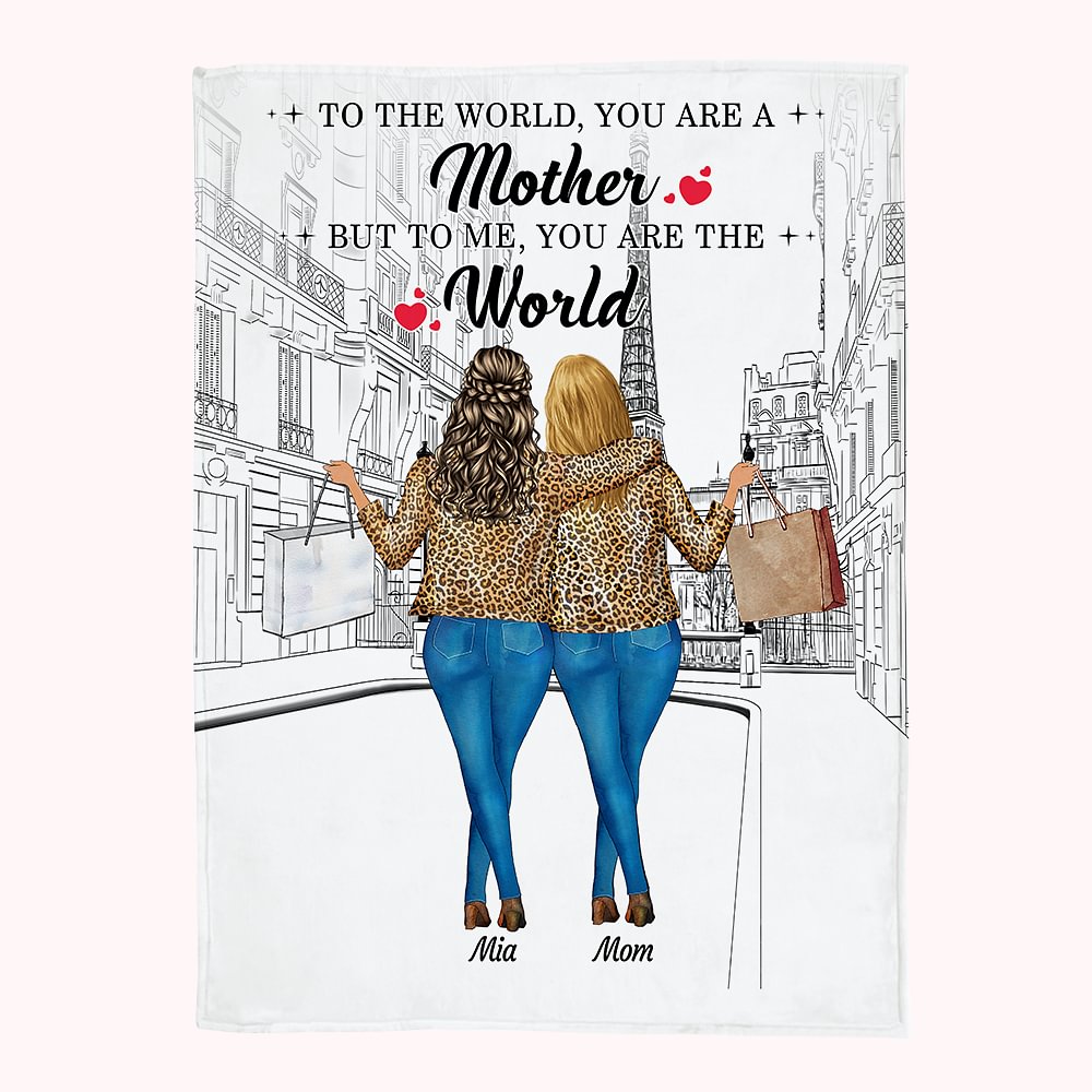 Personnalisé vous êtes ma meilleure mère dans le monde aller faire du shopping ensemble couverture douce et chaude cadeau de fête des mères pour elle