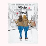 Personalized You Are My Best Mother in the World Go Shopping Together Soft and Warm Blanket Mother's Day Gift for Her