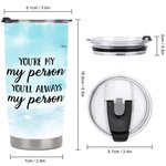 Personalisierte Besties Sitting By The Lake Bird You're My Person 20oz Tumbler Best Friend Gift Freundschaftsgeschenk