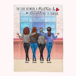 Personalised The Love Between Mother And Daughter Is Forever Blanket for Mother's Day Thanksgiving Day Gift