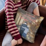 Gepersonaliseerd Oud Echtpaar Begeleidt Elkaar Vallen Bladeren Werpkussenhoes Valentijnsdag Home Decoration