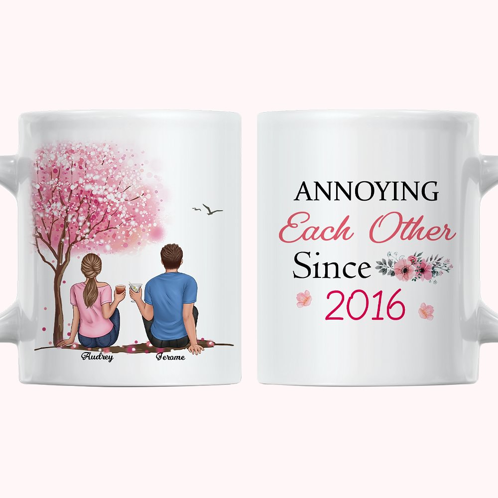 Personnalisé ennuyeux les uns les autres Couple amour tasse en céramique blanche cadeau d'anniversaire de la Saint-Valentin