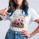 Maglietta personalizzata Besties Sitting On The Wooden Bridge You're My Person Regalo per i viaggi Besties