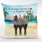 Personalized The Love Between a Mother and Daughter is Forever Throw Pillow Cover Gift for Mom Home Decoration
