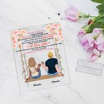 Personalized Couple Sitting on Swing Flower I Love You Forever  Acrylic Plaque Girlfriend Gifts Acrylic Decoration