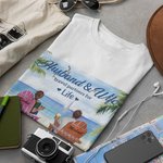 Personalized Husband and Wife Travel Partners for Life Summer Vacation Couple Travel T-shirt Anniversary Gift