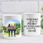 Personalised To The World You Are A Mother White Ceramic Mug Mothers Day Gifts Coffee Mug for Office and Home