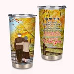 Personalized I Love You My First Love Maple Leaves Old Couple 20oz Tumbler Birthday Valentine's Day Daily Use
