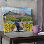 Personalised I Love You Partner Couple to the World Sunflower Poster Frameless Painting Valentine's Day Birthday Home Decoration
