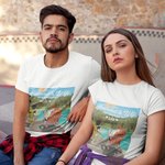 Personalisiertes Reisepartner-T-Shirt für Ehemann und Ehefrau als Geschenk für Sie und Ihn