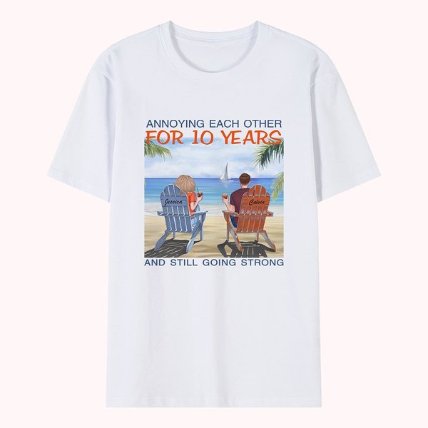 Personalizado Molesto Unos a Otros Durante Años Pareja Vacaciones Camiseta Viaje Regalo