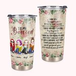 Personalised Best Friend Besties Cheers Flowers To My Besties 20oz Tumbler Gift for Long Distance Friend