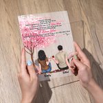 Gepersonaliseerd koppel zittend onder de boom ik hou van je voor altijd en altijd Acrylplaatje vriendinnegeschenk Acryldecoratie