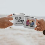 Henkilökohtainen Beach Sunset Seagull Pariskunta Sinä ja minä saimme tämän emali muki kahvalla Syntymäpäivä Ystävänpäivä Ystävänpäivä