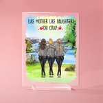 Personnalisé mère comme soeur amour pour toujours arbre fleur acrylique Plaque Memorial Day décorations de maison