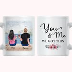 Personalised You and Me We Got This Couple Beach Vacation White Ceramic Mug Valentine's Day Coffee Mug