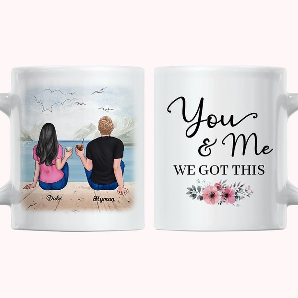 You and Me Beach Vacation White Ceramic Mug