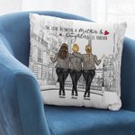 Gepersonaliseerde Forever Love Moeder en Dochters Shopping Day Kussenhoes Sofa Decor