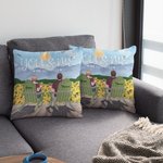 Henkilökohtainen Sinä ja minä saimme tämän auringonkukka puutarha pari loma heittää tyynyn kansi Ystävänpäivä lahja sohva sisustus