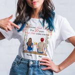 Cadeau d'anniversaire de t-shirt personnalisé pour couple Swing Love pendant de nombreuses années