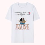 Personlig mor och dotter Happy Holidays Back View Love T-shirt Mors dag