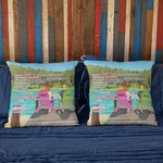 Gepersonaliseerde Liefdesverklaring Poëzie I Love You Lakeside Holiday Pillow Cover Valentijnsdag Cadeau voor de Woonkamer